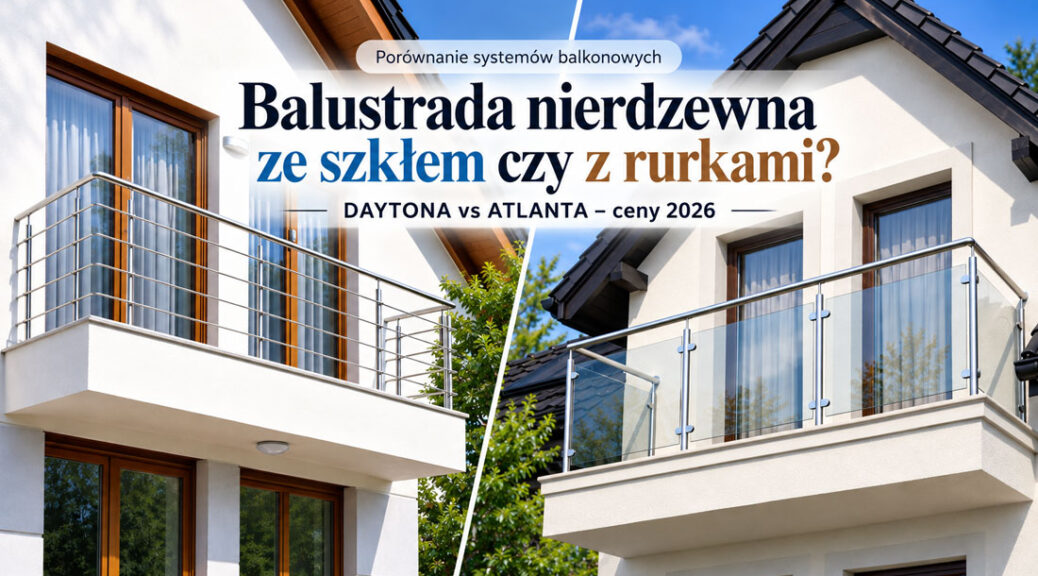 balustrada nierdzewna ze szkłem czy z rurkami